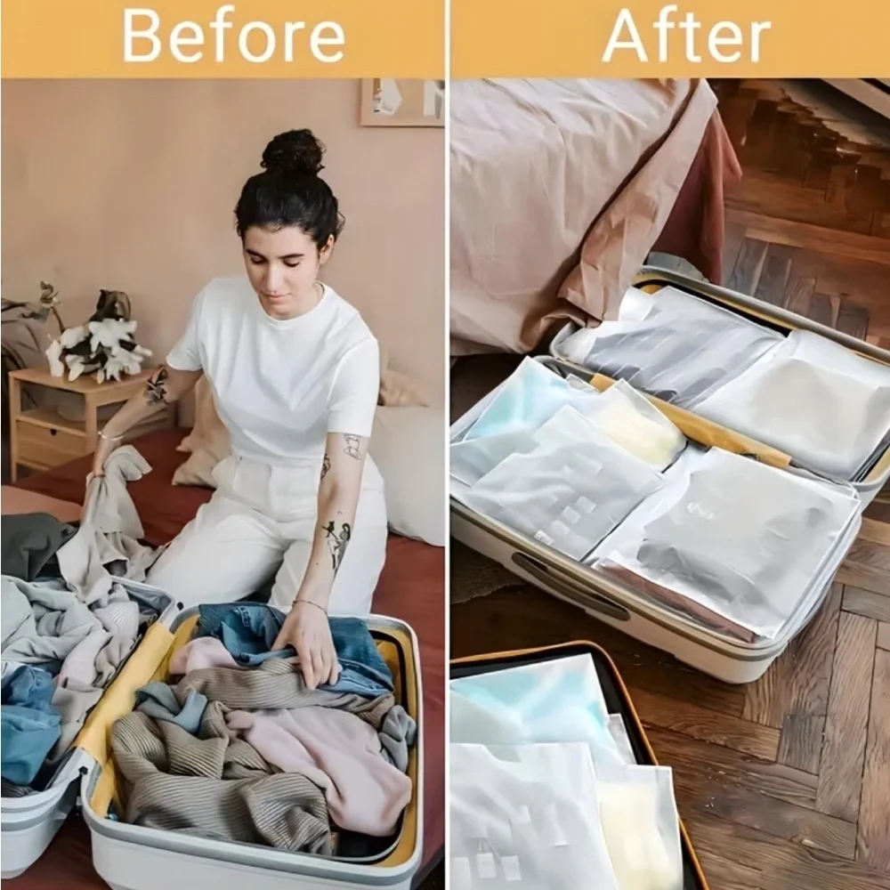 ❗️KEPT IT❗️🧳 30pc Clear Travel Storage Bags Set | Zippered Reusable Organizers